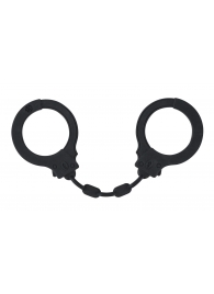 Черные силиконовые наручники Suppression - Lola Games - купить с доставкой в Волгограде