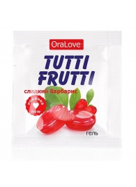 Гель-смазка Tutti-frutti со вкусом барбариса - 4 гр. - Биоритм - купить с доставкой в Волгограде