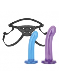 Страпон унисекс Beginners Strap-On с 2 насадками - 15 и 13 см. - Lux Fetish - купить с доставкой в Волгограде