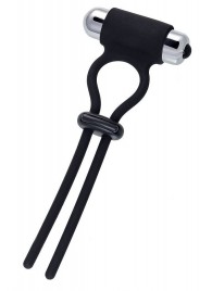 Черное эрекционное лассо на пенис Jat - A-toys - в Волгограде купить с доставкой