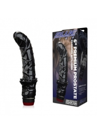 Черный вибромассажер простаты 6  Premium Prostate Massager - BlueLine - в Волгограде купить с доставкой