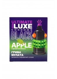 Черный стимулирующий презерватив  Грива мулата  с ароматом яблока - 1 шт. - Luxe - купить с доставкой в Волгограде