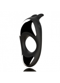 Черное эрекционное кольцо с двумя моторами Zeus Dual Vibe Cock Ring - FeelzToys - в Волгограде купить с доставкой