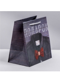 Ламинированный квадратный пакет «Мужской стиль» - 14 х 14 х 9 см. - Сима-Ленд - купить с доставкой в Волгограде