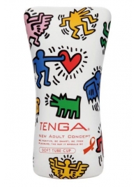 Мастурбатор-туба Keith Haring Soft Tube CUP - Tenga - в Волгограде купить с доставкой