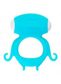 Голубое виброкольцо на пенис Sair - A-toys - в Волгограде купить с доставкой