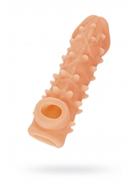 Телесная закрытая насадка с пупырышками Cock Sleeve Size M - 15,6 см. - KOKOS - в Волгограде купить с доставкой