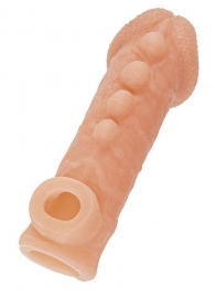 Телесная закрытая насадка с шишечками Cock Sleeve Size L - 17,6 см. - KOKOS - в Волгограде купить с доставкой