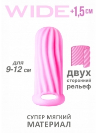 Розовый фаллоудлинитель Homme Wide - 11 см. - Lola Games - в Волгограде купить с доставкой