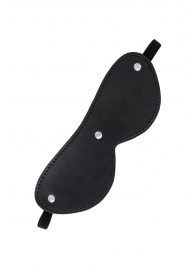 Черная кожаная маска Anonymo с мягким подкладом - ToyFa - купить с доставкой в Волгограде