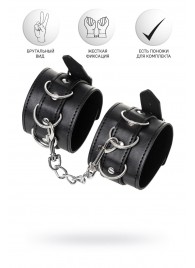 Черные наручники Anonymo на сцепке - ToyFa - купить с доставкой в Волгограде