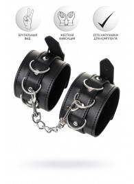 Черные оковы Anonymo из искусственной кожи - ToyFa - купить с доставкой в Волгограде
