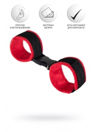 Красно-черные велюровые оковы Anonymo - ToyFa - купить с доставкой в Волгограде
