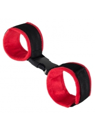 Красно-черные велюровые оковы Anonymo - ToyFa - купить с доставкой в Волгограде