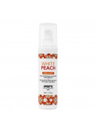 Разогревающее массажное масло Gourmet White Peach Organic с органическими ингредиентами - 50 мл. - Exsens - купить с доставкой в Волгограде