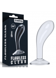 Прозрачный стимулятор простаты Flawless Clear Prostate Plug - 15 см. - Lovetoy - в Волгограде купить с доставкой