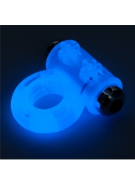 Голубое, светящееся в темноте эрекционное виброкольцо Lumino Play Vibrating Penis Ring - Lovetoy - в Волгограде купить с доставкой