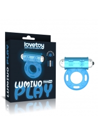 Голубое, светящееся в темноте эрекционное виброкольцо Lumino Play Vibrating Penis Ring - Lovetoy - в Волгограде купить с доставкой