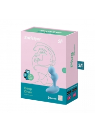 Голубой анальный вибростимулятор Deep Driver - 11,2 см. - Satisfyer - в Волгограде купить с доставкой