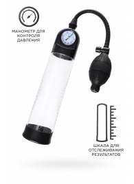 Прозрачная механическая помпа Roald с манометром - Sexus - в Волгограде купить с доставкой