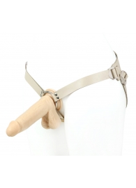 Поясной фаллоимитатор с мошонкой телесного цвета - 18 см. - LOVETOY (А-Полимер) - купить с доставкой в Волгограде