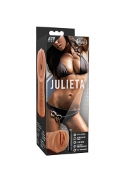Мастурбатор-вагина цвета карамели Julieta с вибрацией - Blush Novelties - в Волгограде купить с доставкой