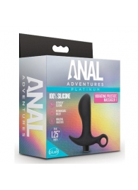 Черный анальный вибратор Silicone Vibrating Prostate Massager 01 - 10,8 см. - Blush Novelties - в Волгограде купить с доставкой