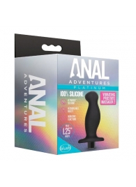 Черный анальный вибромассажёр Silicone Vibrating Prostate Massager 02 - 10,8 см. - Blush Novelties - в Волгограде купить с доставкой