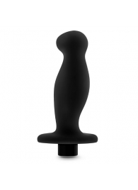 Черный анальный вибромассажёр Silicone Vibrating Prostate Massager 02 - 10,8 см. - Blush Novelties - в Волгограде купить с доставкой