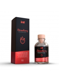 Массажный гель с ароматом клубники Strawberry - 30 мл. - INTT - купить с доставкой в Волгограде