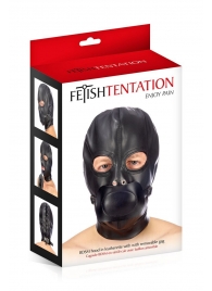 Маска-шлем с прорезями для глаз и регулируемым кляпом - Fetish Tentation - купить с доставкой в Волгограде
