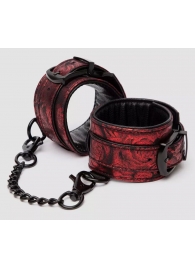 Красно-черные наручники Reversible Faux Leather Wrist Cuffs - Fifty Shades of Grey - купить с доставкой в Волгограде