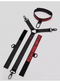 Ошейник с наручниками Reversible Faux Leather Collar and Wrist - Fifty Shades of Grey - купить с доставкой в Волгограде