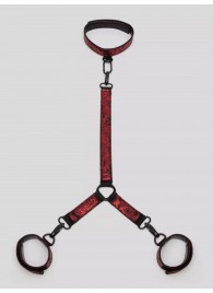 Ошейник с наручниками Reversible Faux Leather Collar and Wrist - Fifty Shades of Grey - купить с доставкой в Волгограде