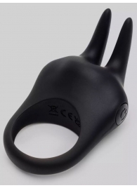Черное эрекционное виброкольцо Sensation Rechargeable Vibrating Rabbit Love Ring - Fifty Shades of Grey - в Волгограде купить с доставкой