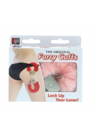 Металлические наручники с розовой меховой опушкой METAL HANDCUFF WITH PLUSH PINK - Dream Toys - купить с доставкой в Волгограде