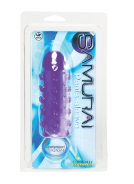 Закрытая фиолетовая насадка с пупырышками SAMURAI PENIS SLEEVE PURPLE - 14,5 см. - NMC - в Волгограде купить с доставкой
