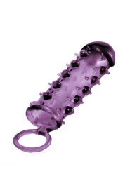 Закрытая фиолетовая насадка с пупырышками SAMURAI PENIS SLEEVE PURPLE - 14,5 см. - NMC - в Волгограде купить с доставкой