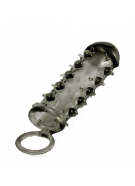 Дымчатая стимулирующая насадка с закрытой головкой SAMURAI PENIS SLEEVE BLACK - 14,5 см. - NMC - в Волгограде купить с доставкой