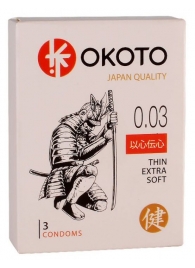 Тонкие презервативы OKOTO Thin Extra Soft - 3 шт. - Sitabella - купить с доставкой в Волгограде