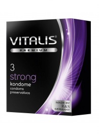Презервативы с утолщенной стенкой VITALIS PREMIUM strong - 3 шт. - Vitalis - купить с доставкой в Волгограде