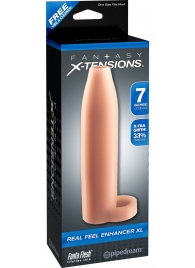 Телесная насадка Real Feel Enhancer XL - 17 см. - Pipedream - в Волгограде купить с доставкой