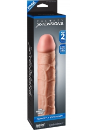 Телесная насадка Fantasy X-tensions Perfect 2  Extension - 20,3 см. - Pipedream - в Волгограде купить с доставкой