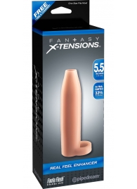 Насадка-расширитель с кольцом для подхвата мошонки Real Feel Enhancer - 14 см. - Pipedream - в Волгограде купить с доставкой