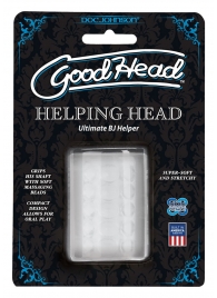 Прозрачный мастурбатор HELPING HEAD - Doc Johnson - в Волгограде купить с доставкой