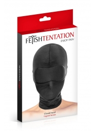 Сплошная маска-шлем с имитацией повязки для глаз - Fetish Tentation - купить с доставкой в Волгограде