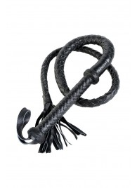 Длинный кожаный кнут с хлопушками на конце - ToyFa - купить с доставкой в Волгограде