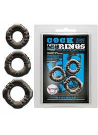 Набор из 3 эластичных дымчатых эрекционных колец - Baile - в Волгограде купить с доставкой