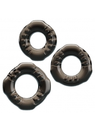 Набор из 3 эластичных дымчатых эрекционных колец - Baile - в Волгограде купить с доставкой