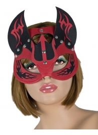 Маска дьяволицы с рожками - LOVETOY (А-Полимер) - купить с доставкой в Волгограде